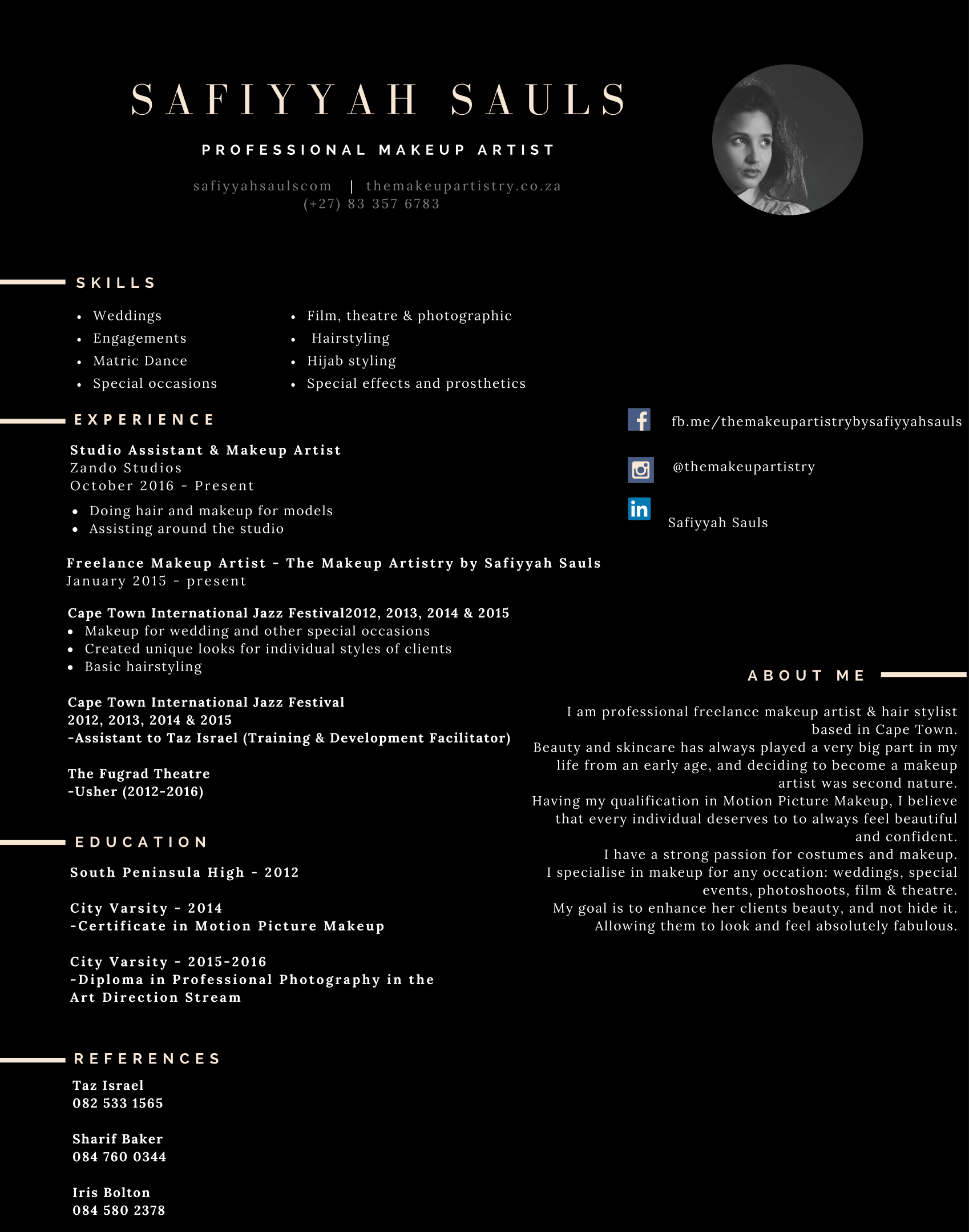 Resume : Safiyyah Sauls 2016
